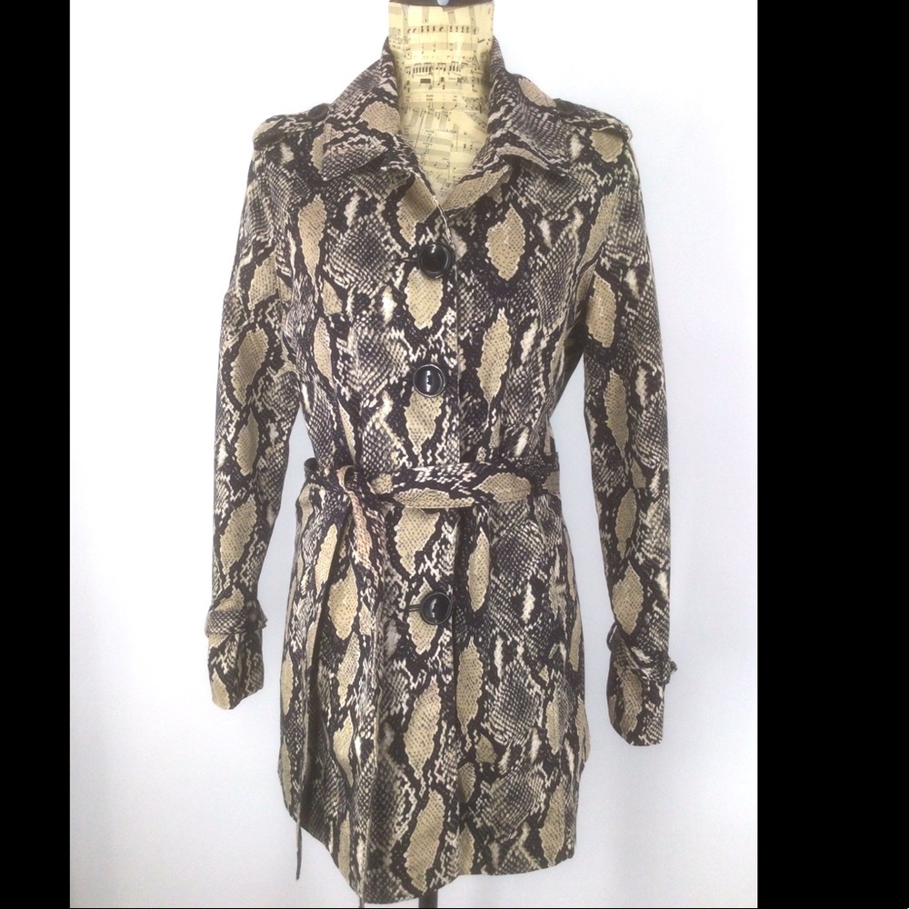 Appraisal Med. Snake Skin Print Trench Coat